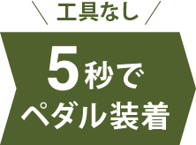 5秒でペダル装着